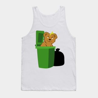 A Bear Raiding the Trash Bin Tank Top